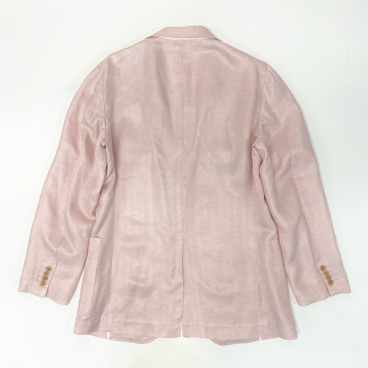 59k1 BELVEST ベルベスト イタリア製 テーラードジャケット ブレザー G10244 48 ピンク シルク リネン メンズo07t
