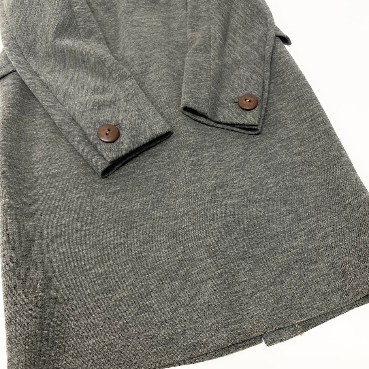 84c19 FENDI フェンディ 長袖ワンピース ウールワンピース 膝丈ワンピース イタリア製 レディース 女性用 グレーu02t