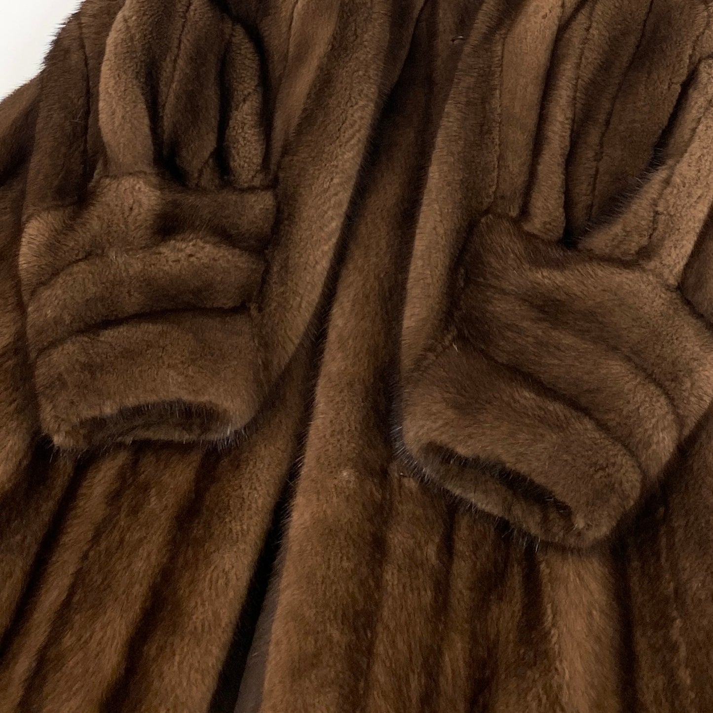 9L19 スカンブラウンミンク 丈103cm 超ロングコート 希少デザイン サイズS 茶系 最高級本毛皮 MINK FURt18r