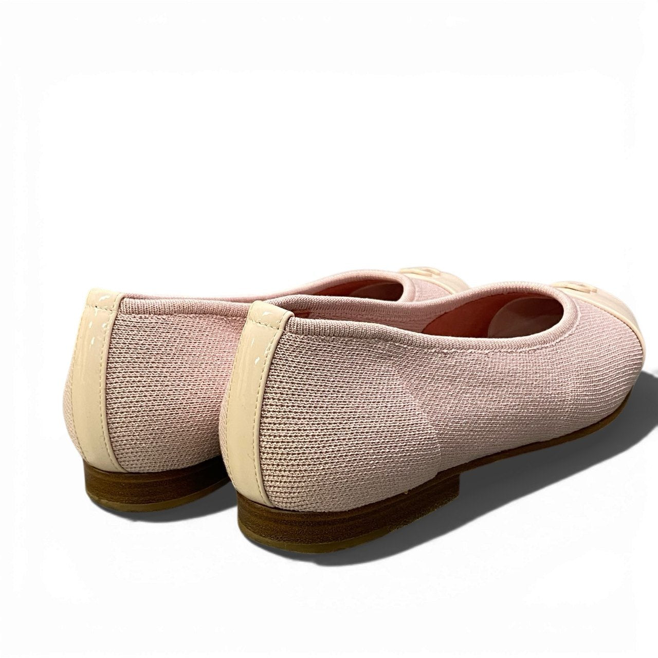 2a23《美品》 CHANEL シャネル ココマーク バレリーナ フラットシューズ G33411 サイズ34 1/2 ピンク バレエシューズ パンプス 箱付t18r