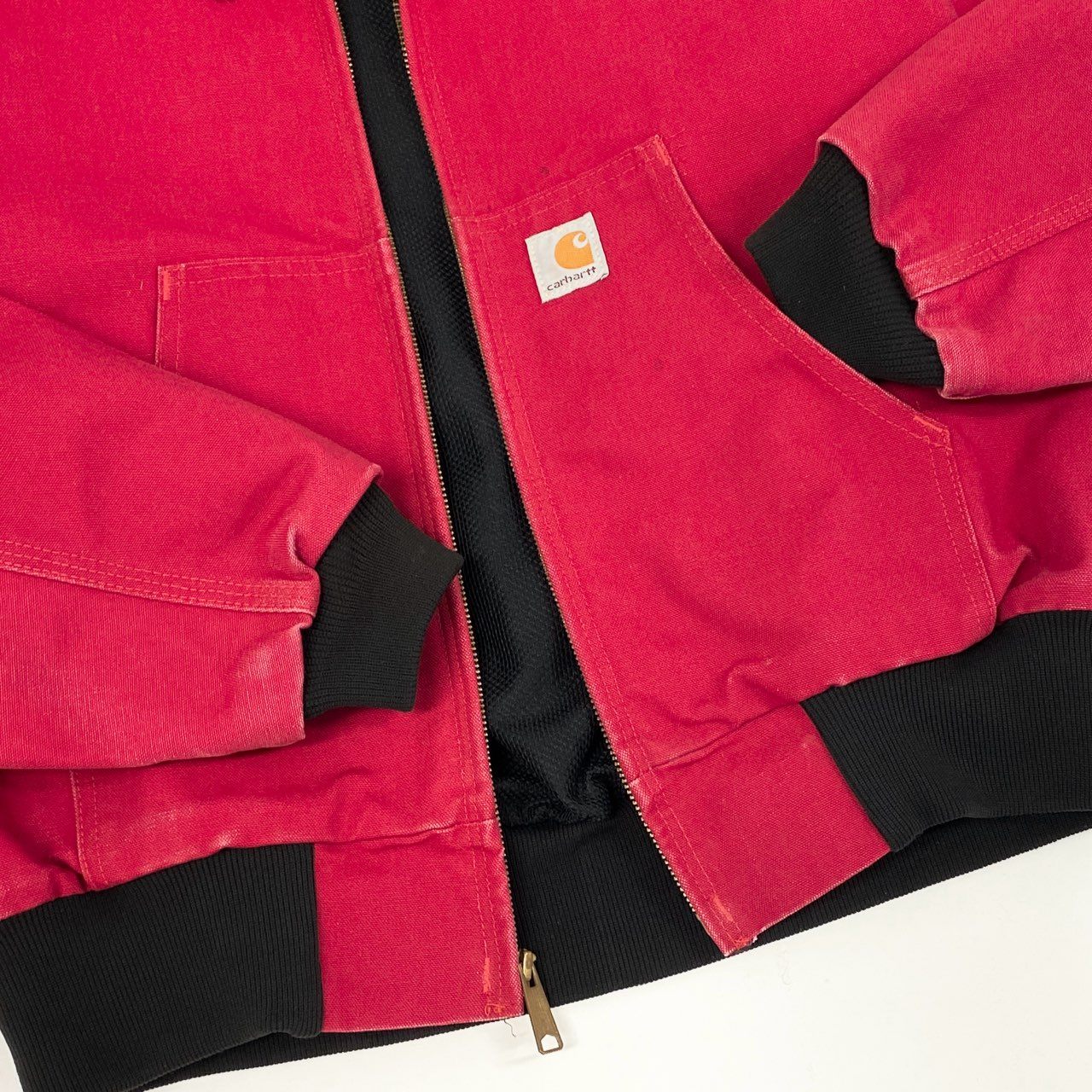 68g10 Carhartt カーハート Active Jacket アクティブジャケット ブルゾン JR100 L レッド コットン メンズ