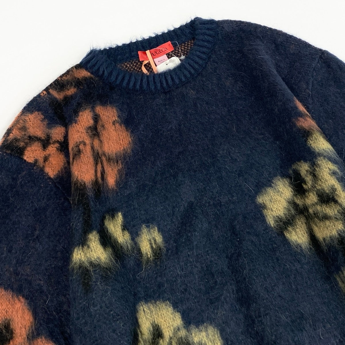 Ef16 Max&Co. マックスアンドコー クルーネック モヘヤ ニットセーター サイズL ネイビー レディース 女性用u02t