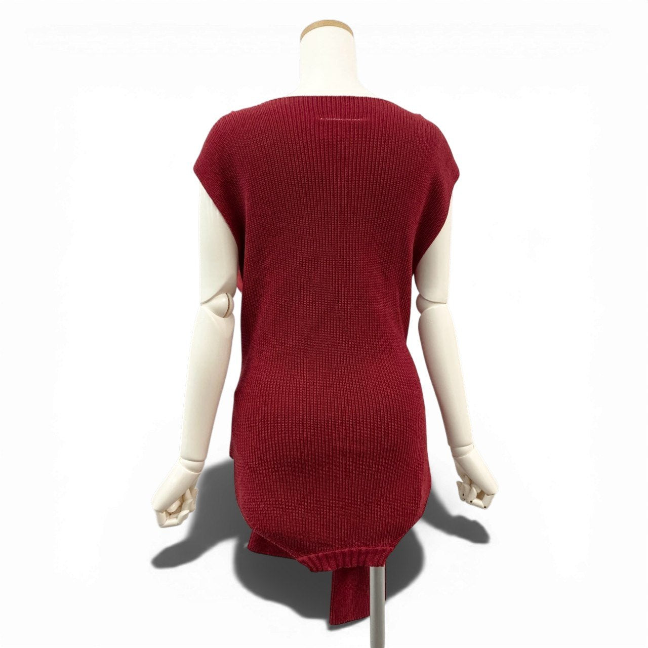 Ac6 【未使用タグ付き】定価9万 MM6 エムエムシックス メゾンマルジェラ フラッグチェック 変形ニット デザインニットセーター サイズS レディースk02i