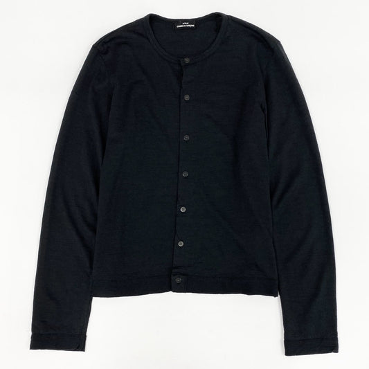 48h15《極美品》tricot COMME des GARCONS トリコ コムデギャルソン カーディガン ウール 薄手カーディガン ブラック レディース 日本製 AD2001k02i