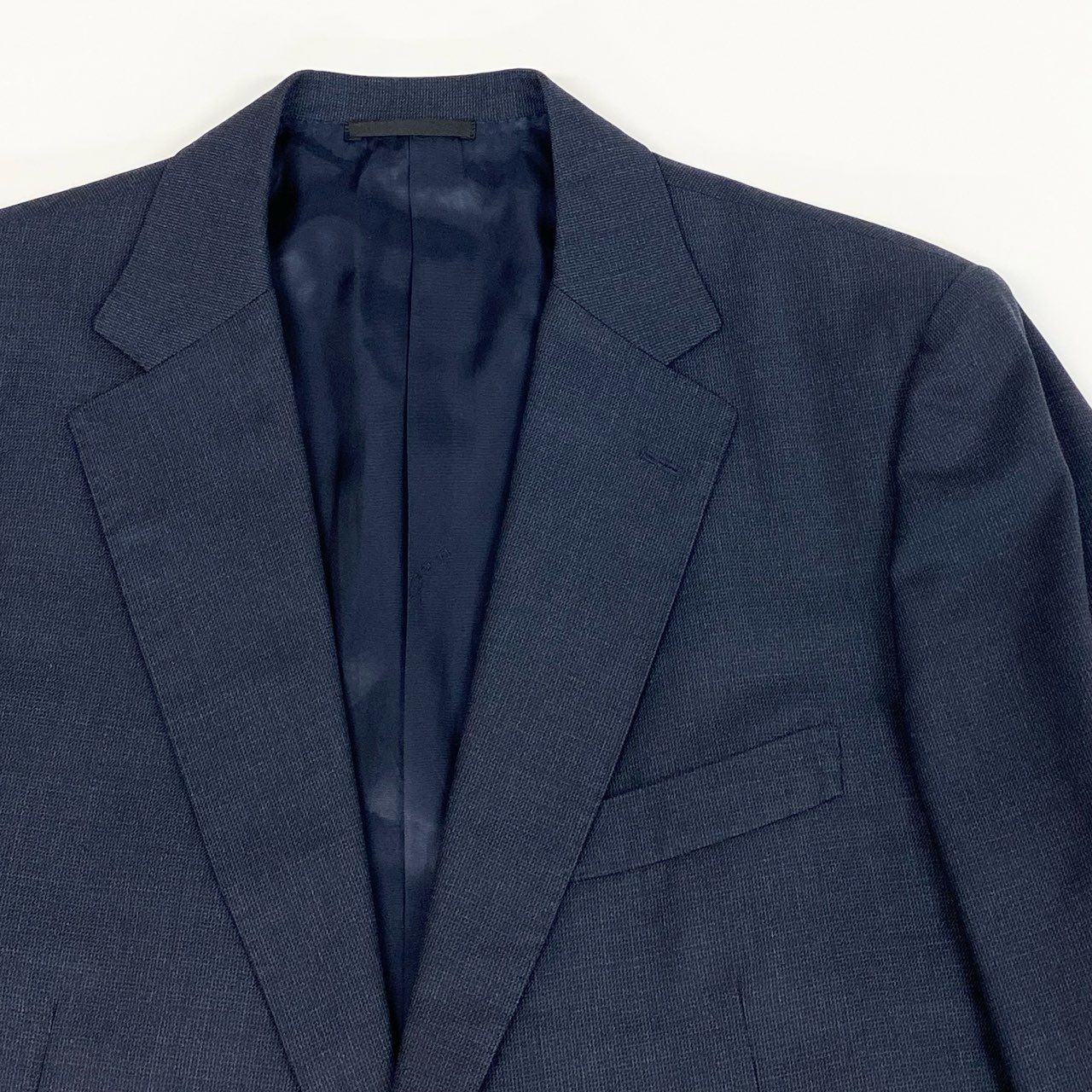 65a14 MACKINTOSH LONDON マッキントッシュ ロンドン シングルスーツ セットアップ 2B テーラードジャケット タックパンツ ビジネス フォーマル メンズ 紳士服 AB7 ネイビー ウール100％o07t