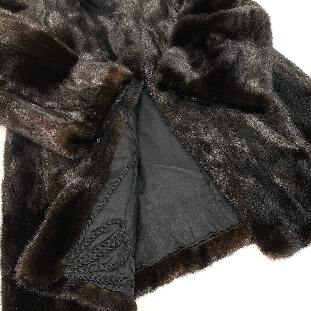 11k28 carven fur カルヴェン ファー マホガニーミンク ミンクコート 毛皮コート セミロングコート ダークブラウン ミンクファー レディースu02t