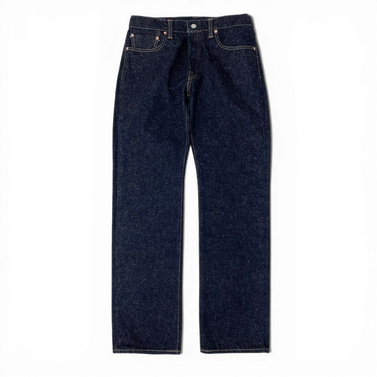 81c26 《極美品》 KOJIMA GENES 児島ジーンズ 20oz Nep Deniｍ ネップデニムパンツ サイズ34 濃紺 ヴィンテージストレート 青耳t18r