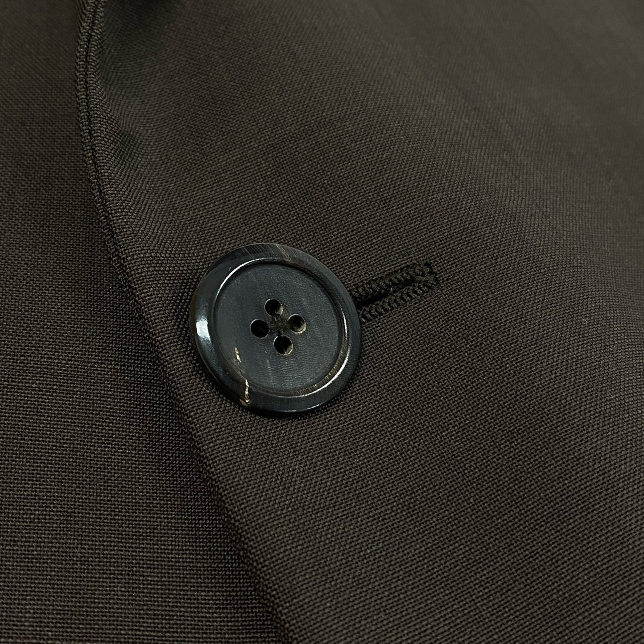 Mc6 PRADA プラダ フロントロゴパッチブレザー テーラードジャケット 2釦 52Rサイズ ブラウン メンズ 男性用o07t