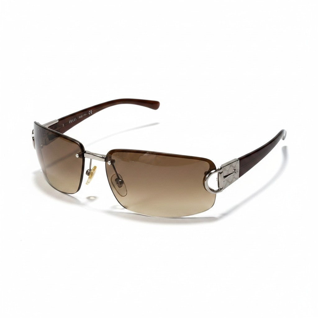 e26 GUCCI グッチ GG2760 GG ホースビット リムレス サングラス サイズ62/15 ブラウン レディース アイウェアk02i
