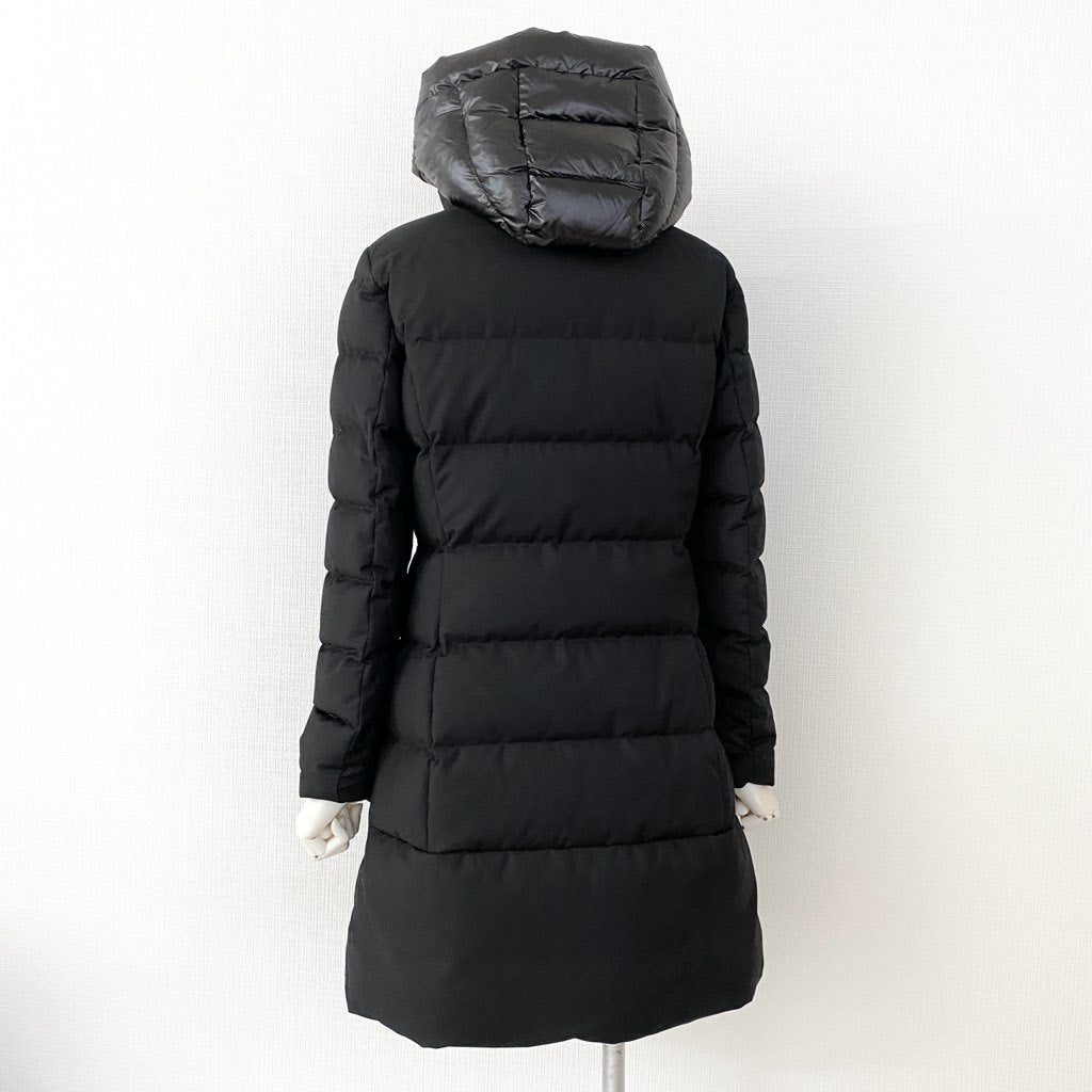 32e4 【美品】 WOOLRICH ウールリッチ Hooded Alsea Down Coat ダウンコート S ブラック アウター ジャケット