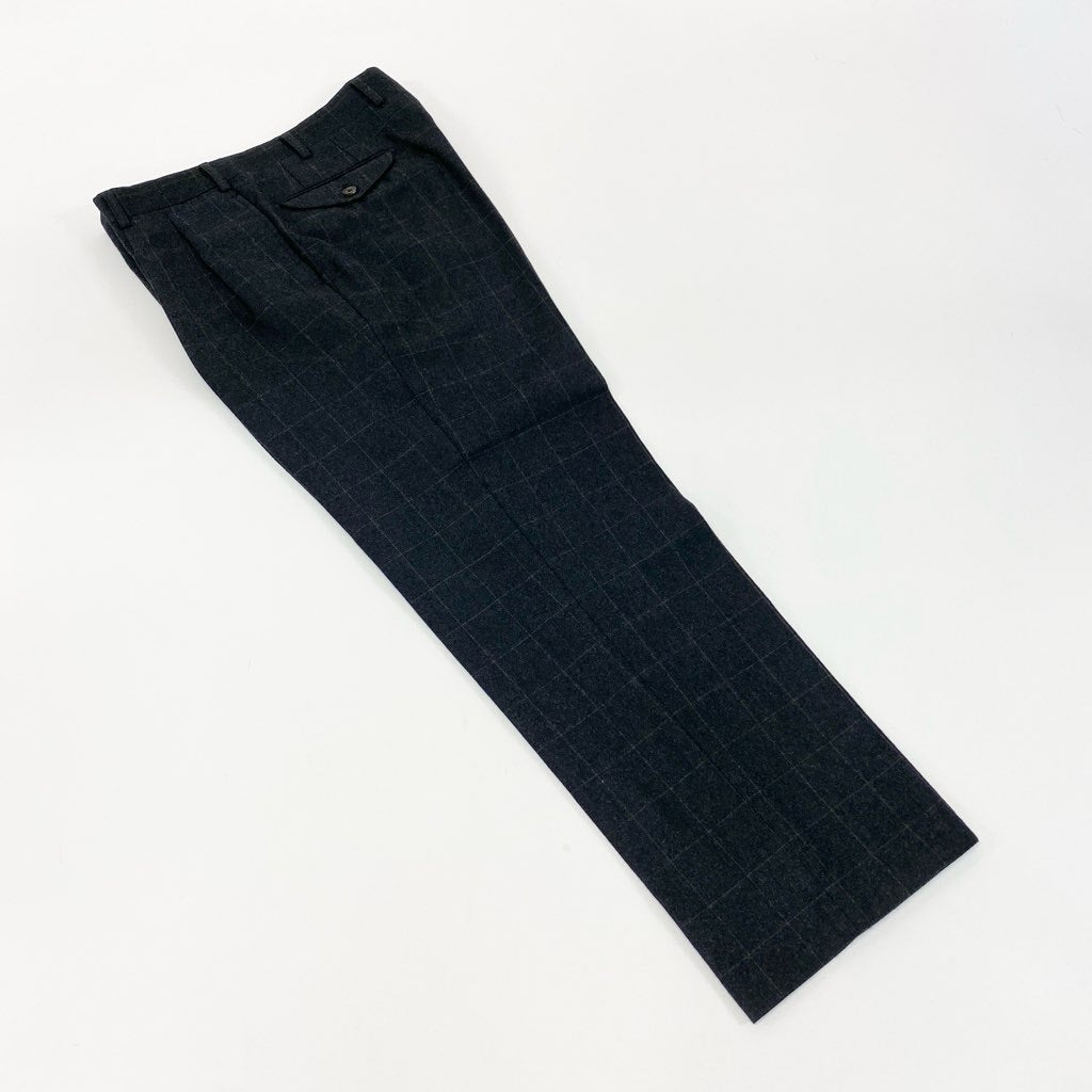 54l28 BURBERRY LONDON バーバリーロンドン スーツセットアップ テーラードジャケット スラックスパンツ チェック柄 カシミヤ混 94-84-165 AB4 ダークグレー メンズ 男性用o07t