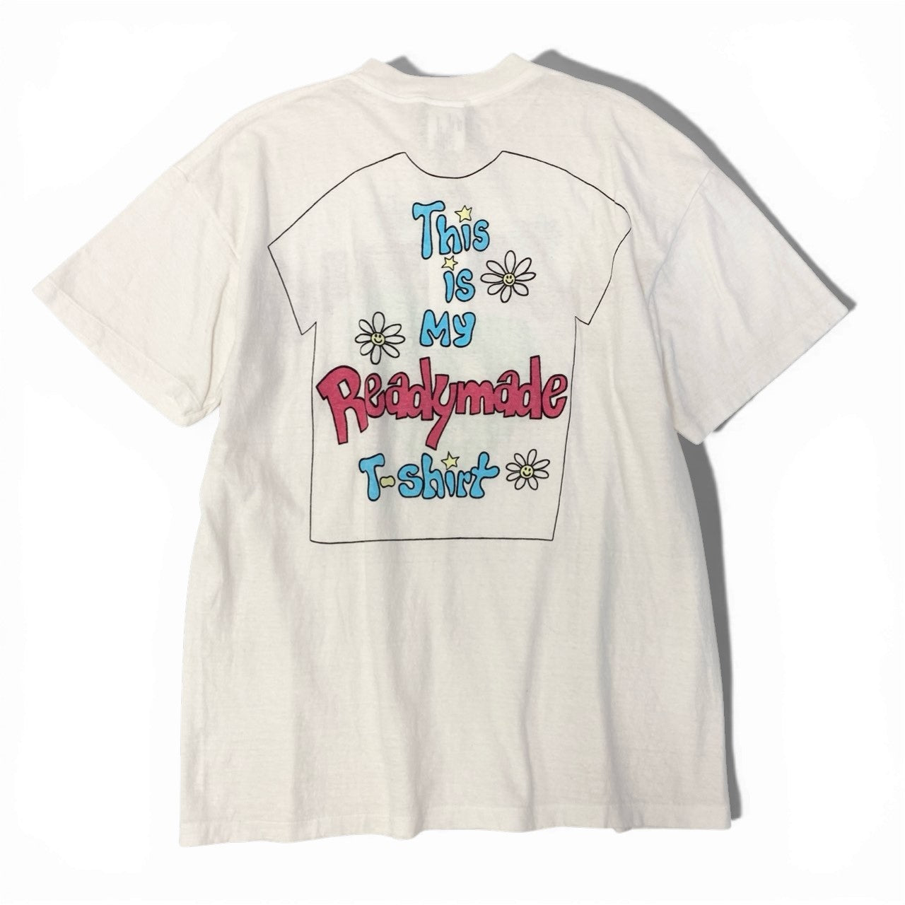 15c3 【新品保管品】READYMADE レディメイド 24SS THIS IS MY T グラフィックTシャツ 半袖Tシャツ トップス RM-P01-0000-073 Mサイズ アイボリー コットン100％ メンズ 男性用o07t