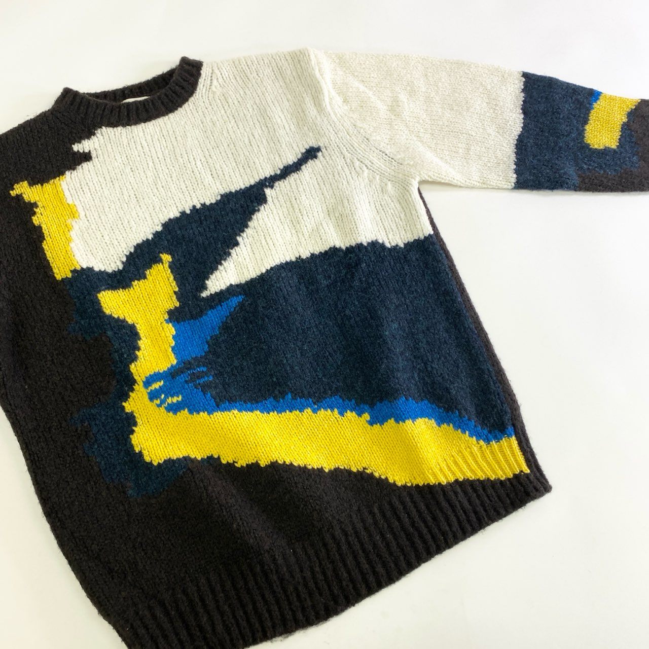 84k16 DRIES VAN NOTEN ドリスヴァンノッテン  2021 3709 ローゲージニットセーター サイズL マルチカラー メンズ 男性用