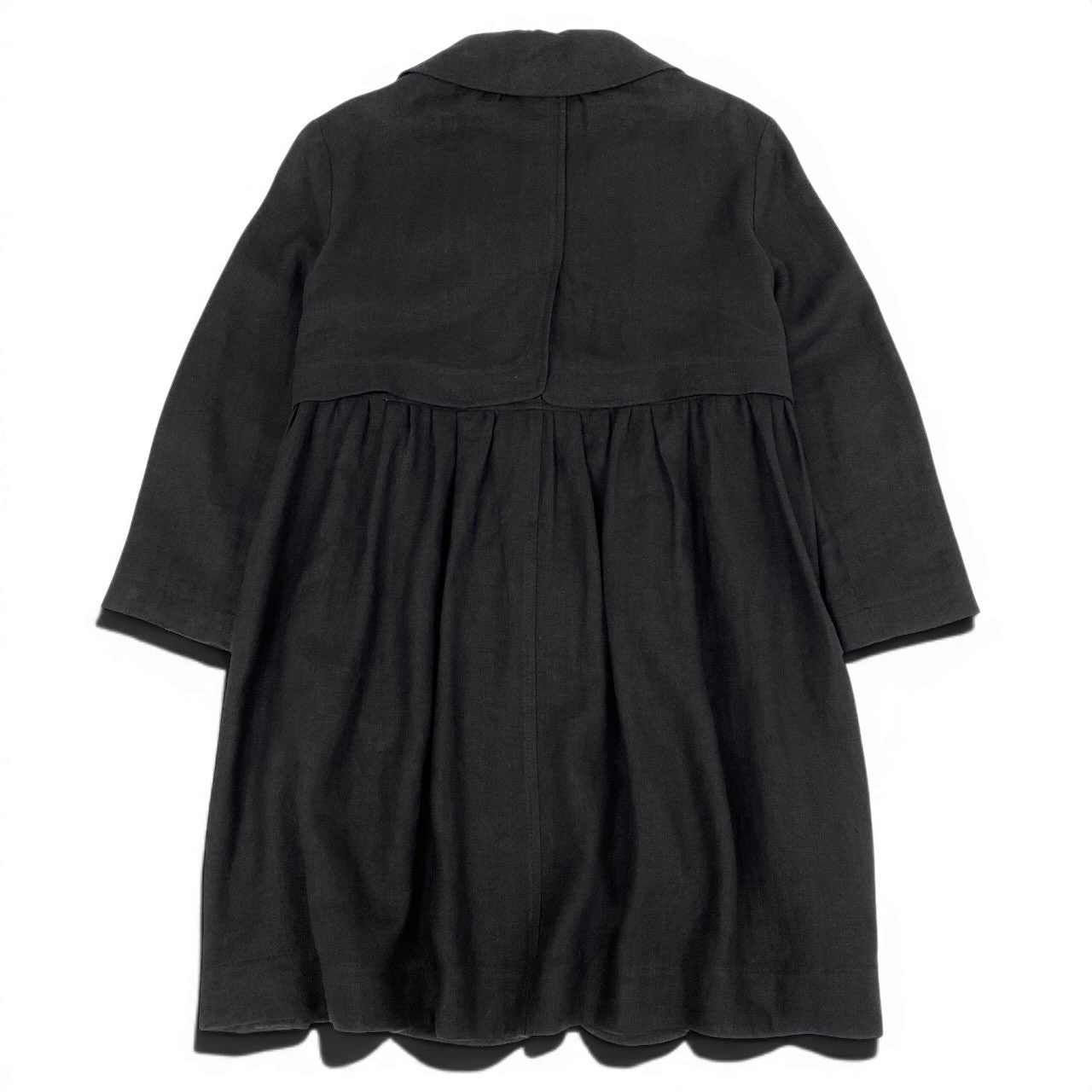 Ed23 FENDI フェンディ リネンコート トレンチコート サイズ42 ブラック リネン100％ レディース 女性用o07t