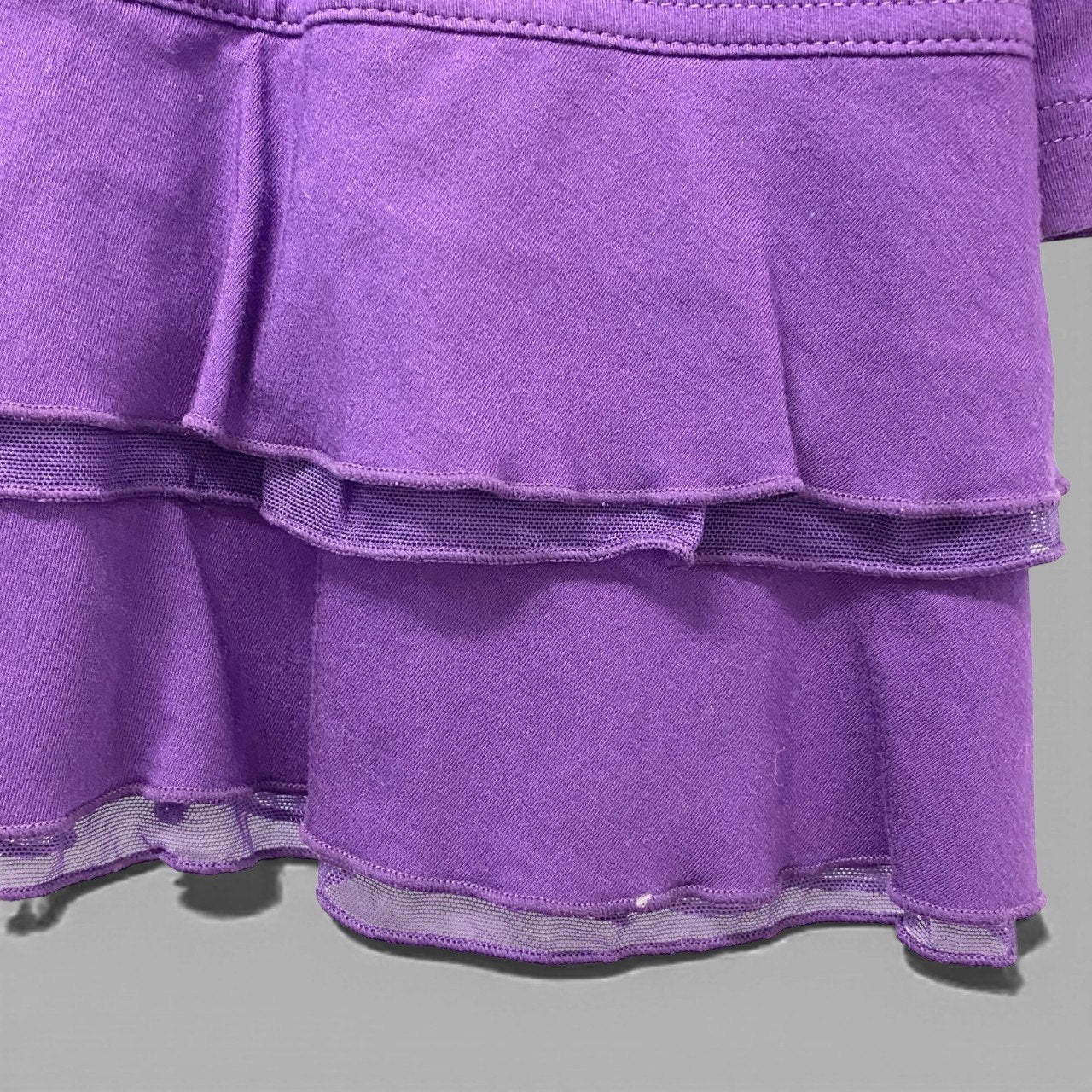 30b18 TOKUKO 1er VOL トクコプルミエヴォル チュニックワンピース 裾フリル ハイネック ロングスリーブ ワンポイント刺繡 レディース 女性用 9 パープルu02t