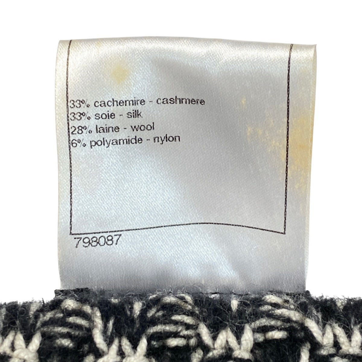 j26 CHANEL ノーカラーニットカーディガン ラインストーン ココマーク P42095 38サイズ ブラック系 レディース 女性用k02i