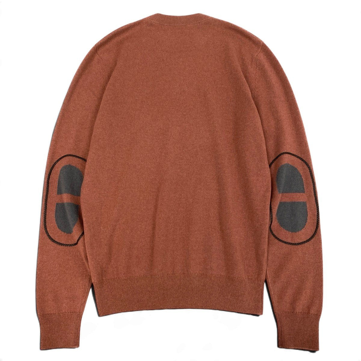 Mj13 【未使用タグ】 HERMES エルメス マイヨン シェーヌ ダンクル クルーネックセーター サイズM ブラウン系 カシミヤ100％ メンズu02t