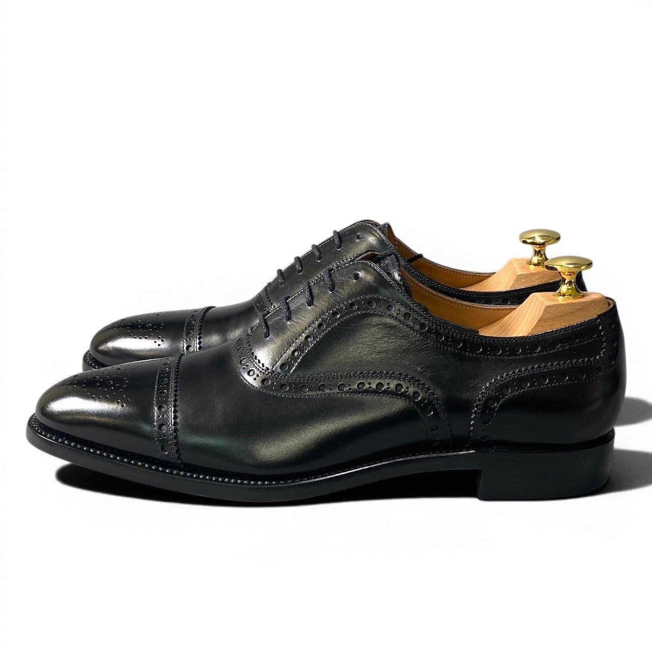 2g7 《極美品》 SCOTCH GRAIN スコッチグレイン 限定規格品 KUROBAKO2020 ドレスシューズ 20201 25.5cm ブラック レザー 革靴 純正シューツリー付t18r