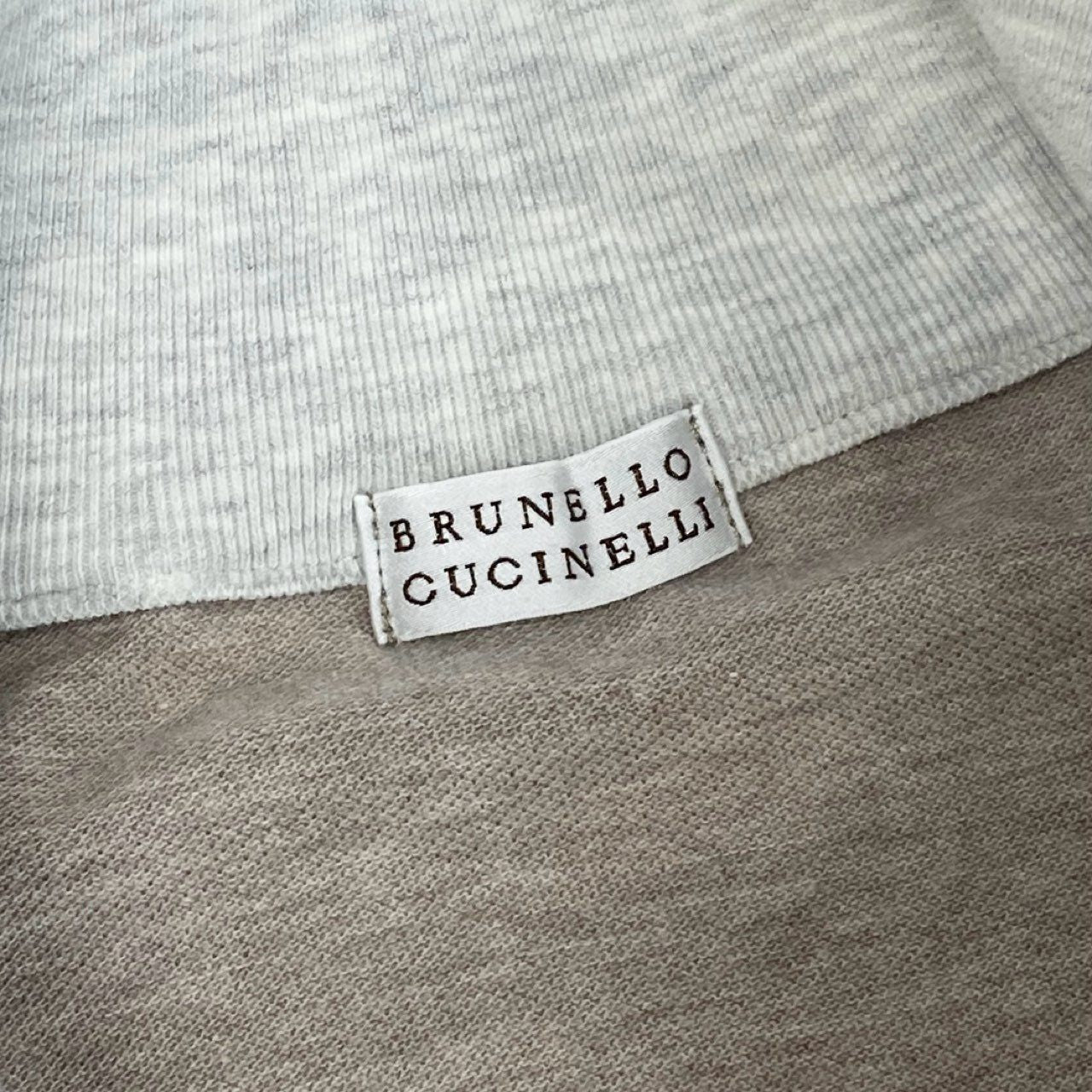 27F25 BRUNELLO CUCINELLI ブルネロクチネリ イタリア製 ダブルジップ レイヤードデザイン ジャケット トップス ドライバーズ 15 ベージュ グレー メンズ