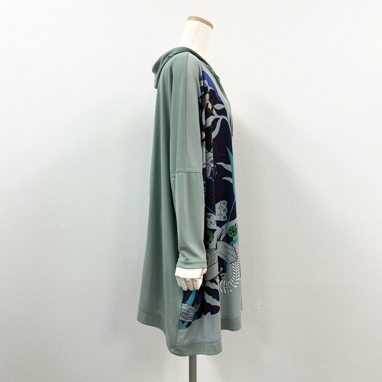 2k18 TOKUKO 1er VOL トクコプルミエヴォル ロングワンピース シャツワンピース フード付き 身幅ゆったり 9 ライトグリーン レディースu02t