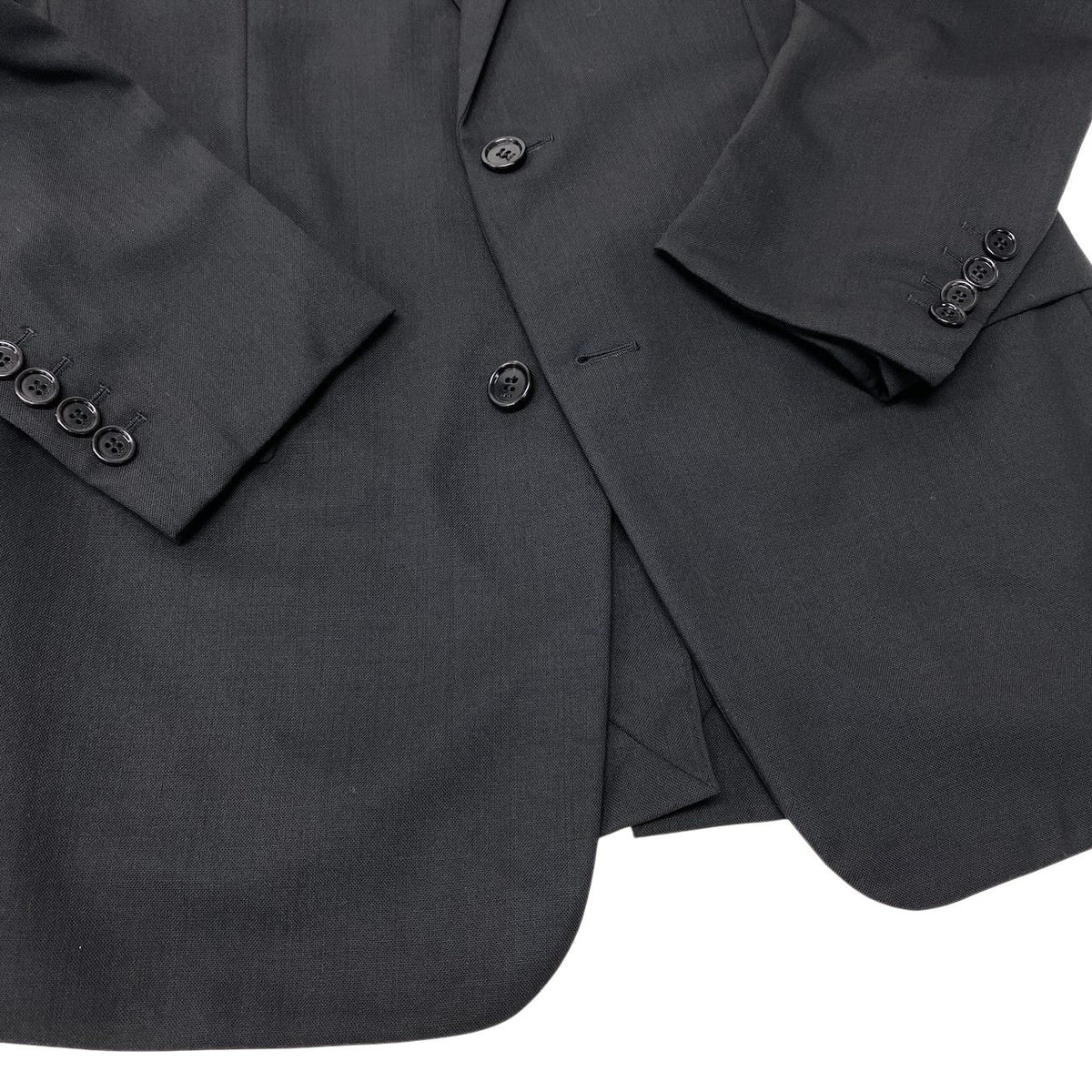 47j16 【極美品】 DIOR ディオール テーラードジャケット アンコンジャケット  シングル 2B サイズ48 ブラック ウール100％ メンズu02t