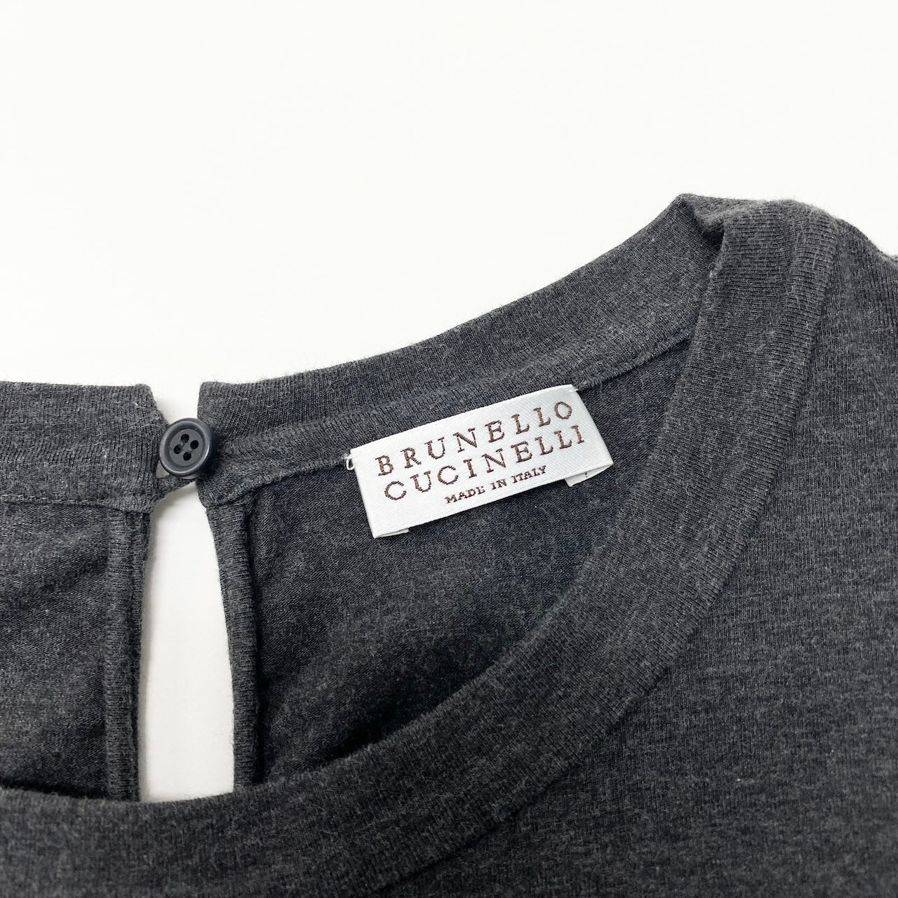 79c26 BRUNELLO CUCINELLI ブルネロクチネリ ノースリーブTシャツ ノースリーブカットソー ビーズ パイピング トップス Sサイズ グレー レディース 女性用u02t