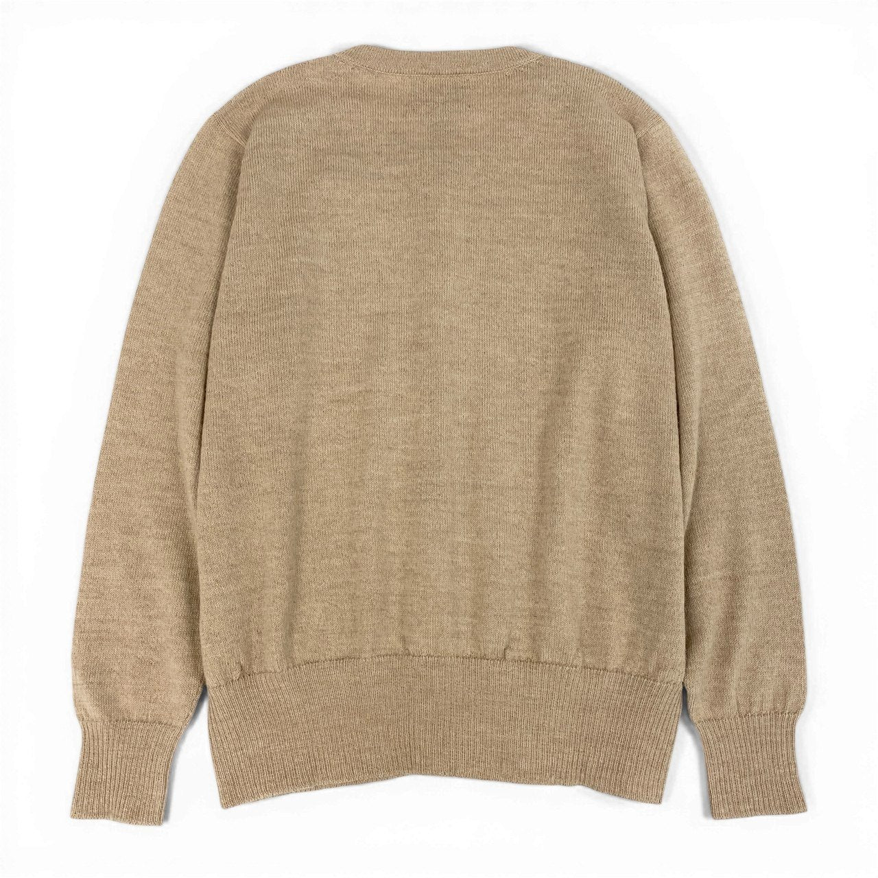 63d13 ROYAL ALPACA ロイヤルアルパカ ニットカーディガン ロングスリーブ レディース 女性用 サイズL ベージュ ベビーアルパカ100％ レディース 女性用u02t