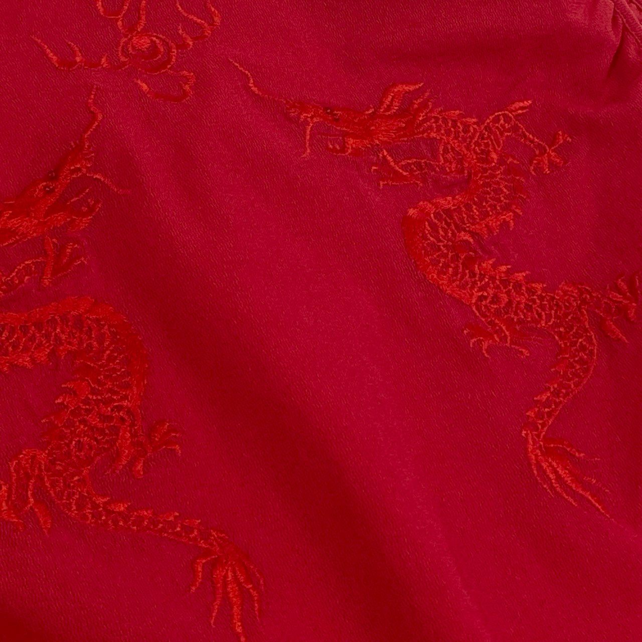 29a9 VIVIENNE TAM ヴィヴィアンタム パワーネット ドラゴン刺繍 ノースリーブトップス ロングスカート 0 レッド レディース 女性用u02t