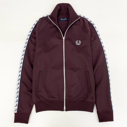 68g24 FRED PERRY フレッドペリー サイドライン トラックジャケット ジャージ サイズS ボルドー メンズ ジャケット_