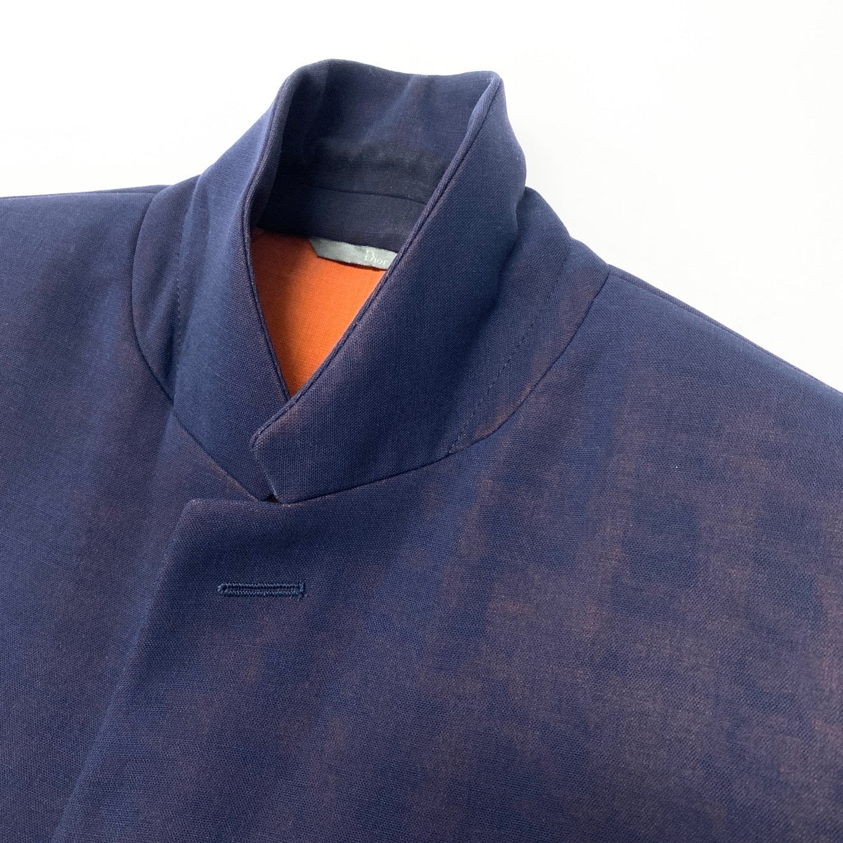 54e13 Dior Homme ディオールオム 16SS テーラードジャケット  2Bジャケット 663C277F3591 48サイズ ネイビー オレンジ ウール100％ メンズ 男性用k02i