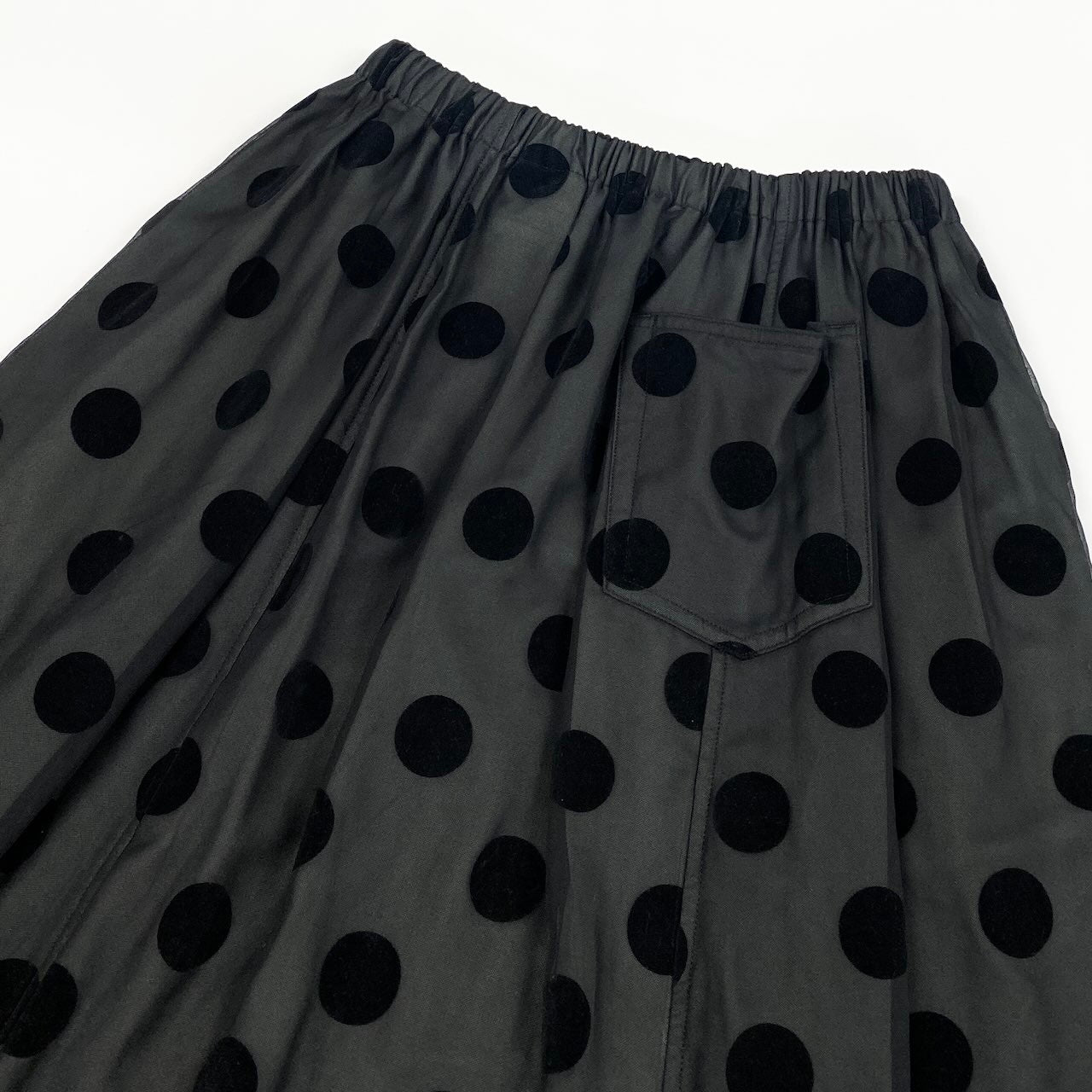 Ae11 【美品】tao COMME des GARCONS AD2022 サルエルパンツ ドット柄 チュール TJ-005 Mサイズ ブラック ポリエステル100％ レディース 女性用ta1
