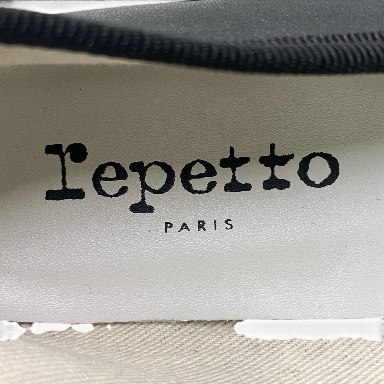 1d23 repetto レペット フラットシューズ バレエシューズ バレリーナ リボン レザー フランス製 39 1/2 ブラック レディース 女性靴k02i