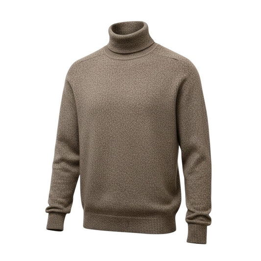 76a28 【新品保管品】GOBI ゴビ カシミヤハイネックニットセーター カシミア トップス モンゴル製 Lサイズ ブラウン カシミヤ100％ メンズ 男性用u02t