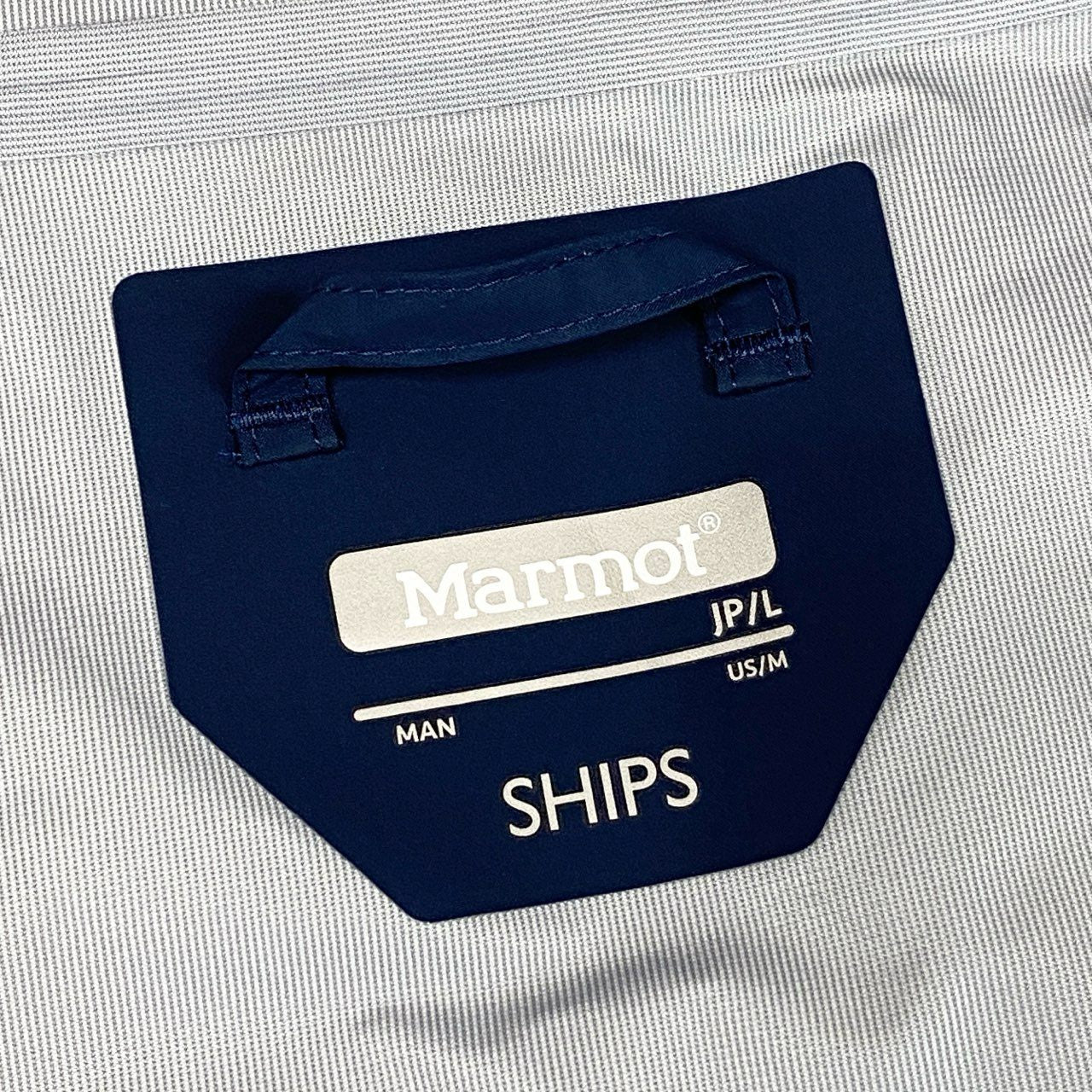 49L9 【美品】Marmot × SHIPS マーモット シップス ナイロンジャケット  SHELL JACKET GORE-TEX TSFMR209SP Lサイズ ネイビー ブラック ナイロン100％ メンズo07t