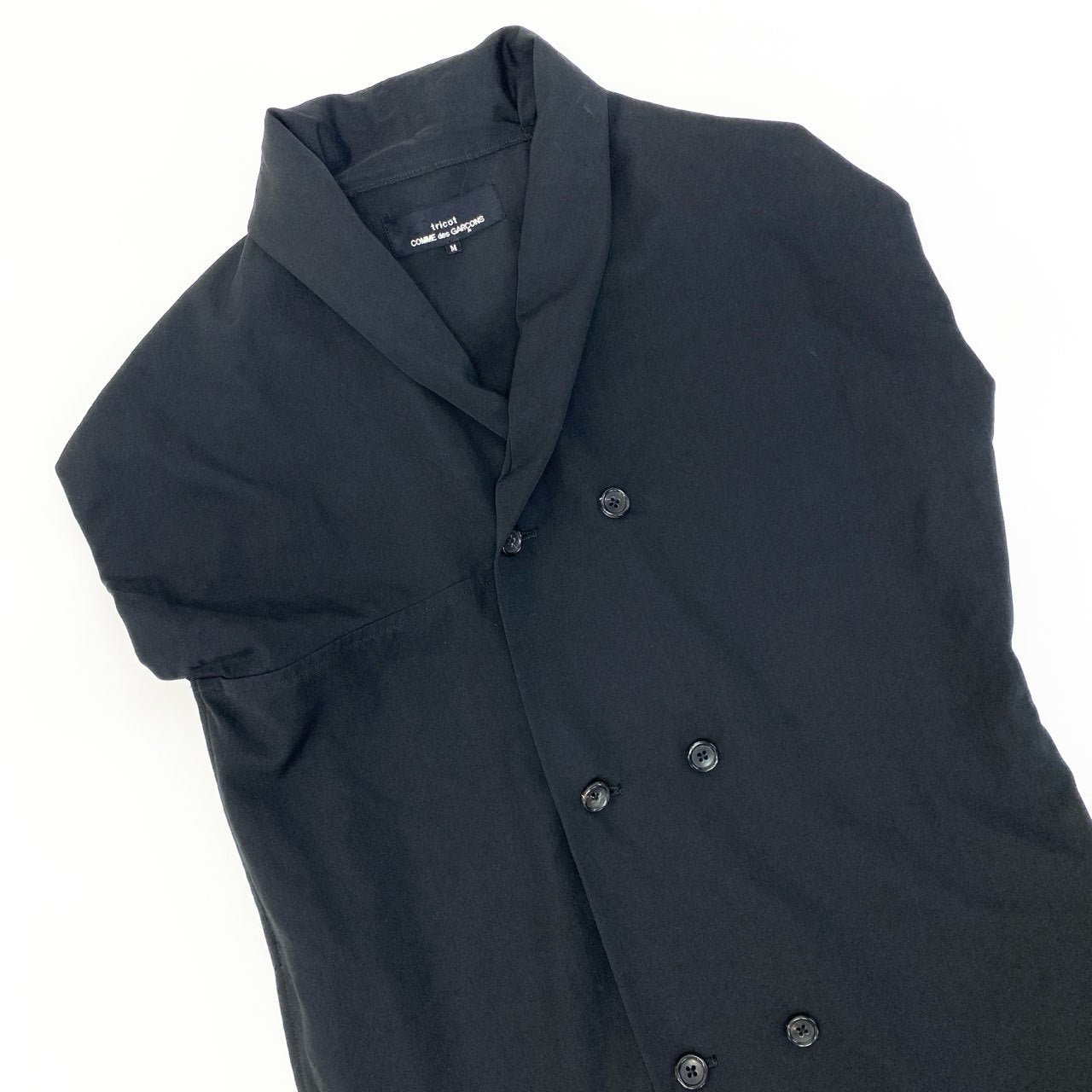 86a16 tricot COMME des GARCONS トリコ コムデギャルソン 1991年 ダブルボタン 変形ワンピース サイズM  レディース 女性用 トップスk02i