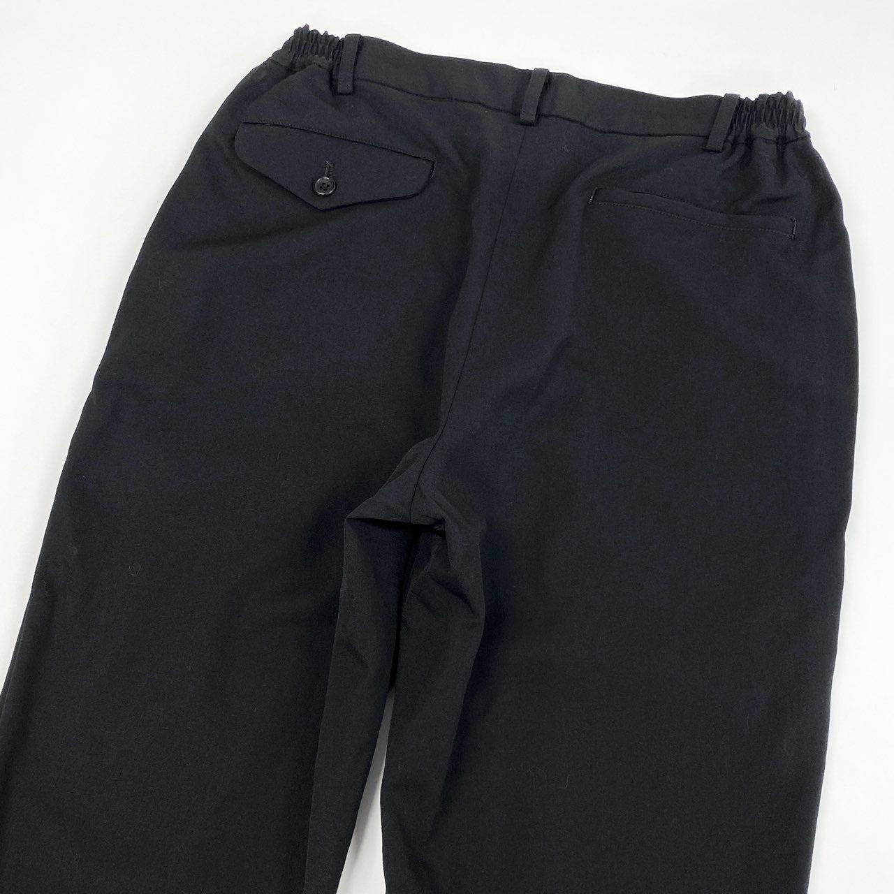 77j28《美品》COMME des GARCONS HOMME DEUX コムデギャルソン オムドゥ ウールスラックスパンツ ボトム テーパードパンツ AD2023 DL-P045 Sサイズ ブラック メンズu02t