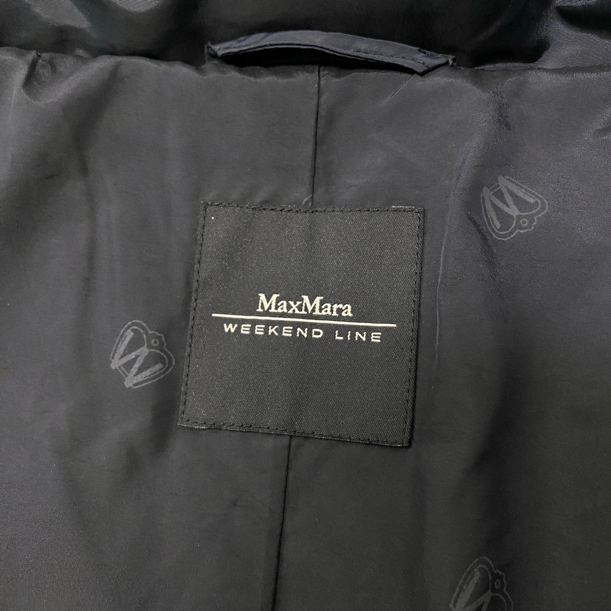 21g16 Max Mara WEEKEND LINE マックスマーラ ダウンジャケット スタンドカラー ファーデザイン サイズ42 ブラック レディース 女性用u02t