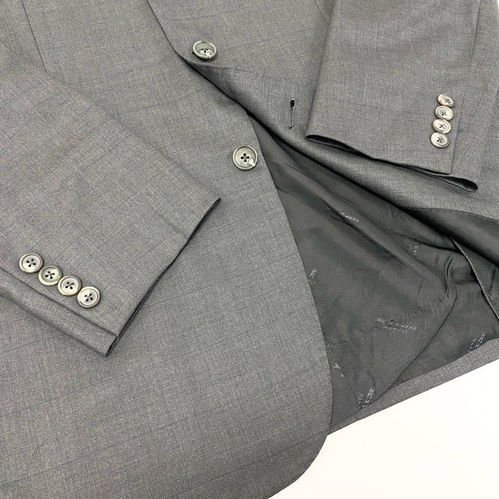 13l27 Kiton NAPOLI キートン イタリア製 テーラードジャケット シングル 14MICRON 2B メンズ 紳士服 50 グレー ウール100％o07t