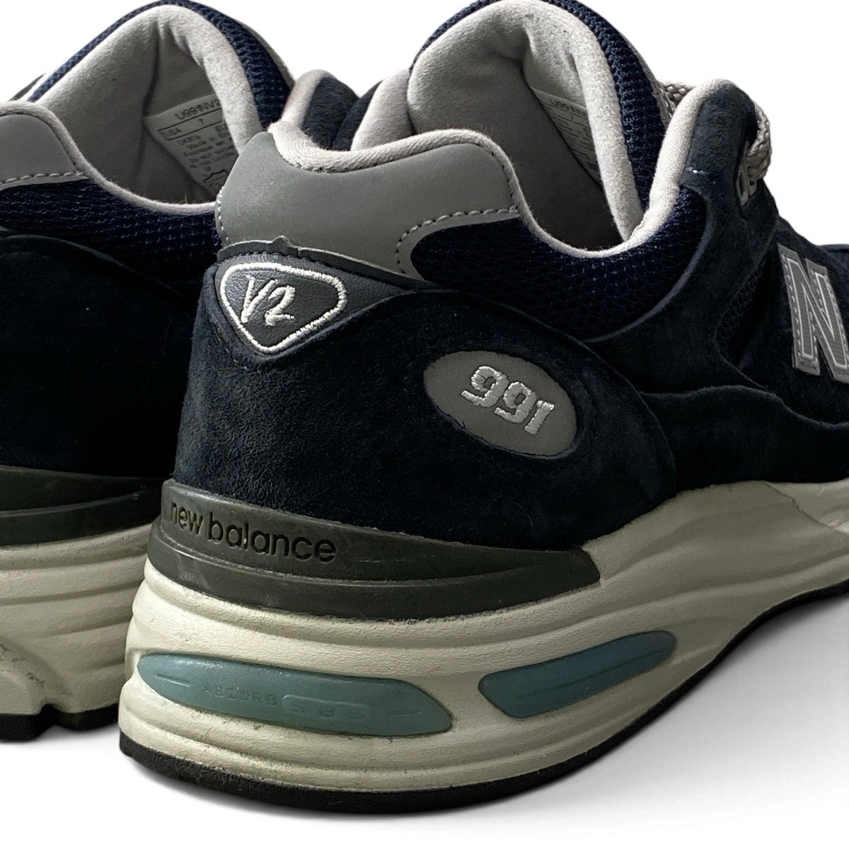 3j14 New Balance ニューバランス Made in UK 991v2 ローカットスニーカー U991NV2 サイズ7 ネイビー メンズ 紳士靴o07t