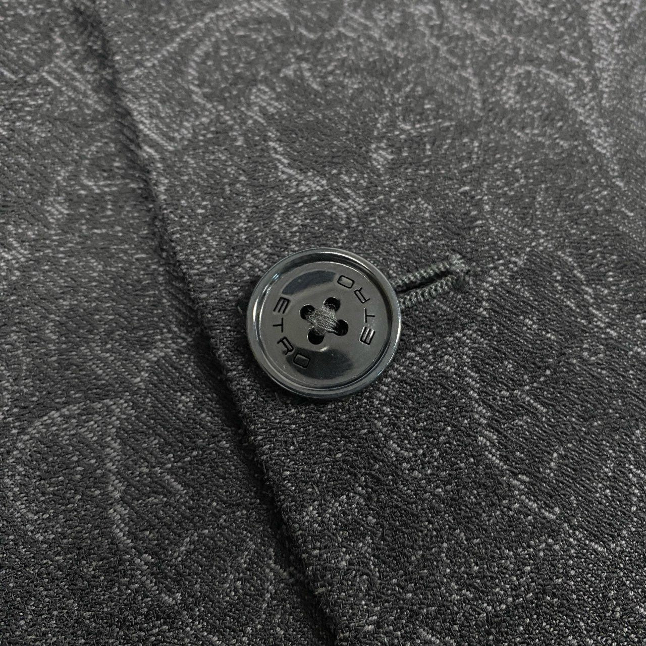 31b12 ETRO エトロ テーラードジャケット コットンウールジャケット ペイズリー柄 総柄 54サイズ ネイビー メンズ 男性用u02t