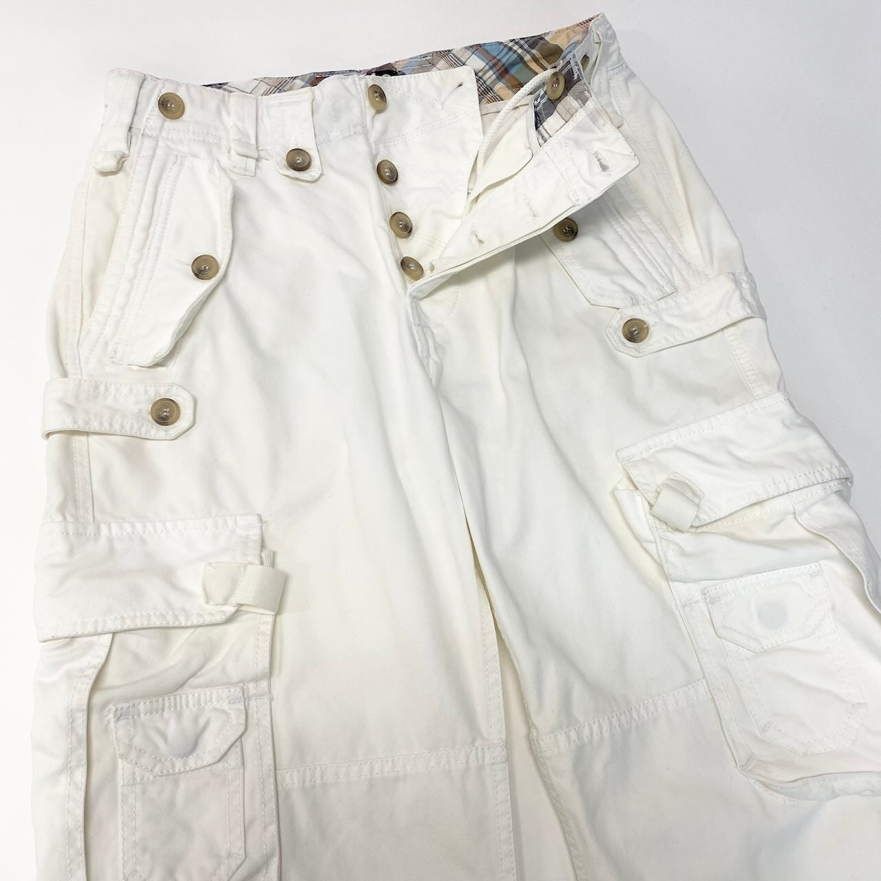 11c29 DOLCE&GABBANA ドルチェアンドガッパーナ 00`s Y2K vintage ギミックパンツ カーゴパンツ ボトムス メンズ 紳士服 イタリア製 44 ホワイトk02i