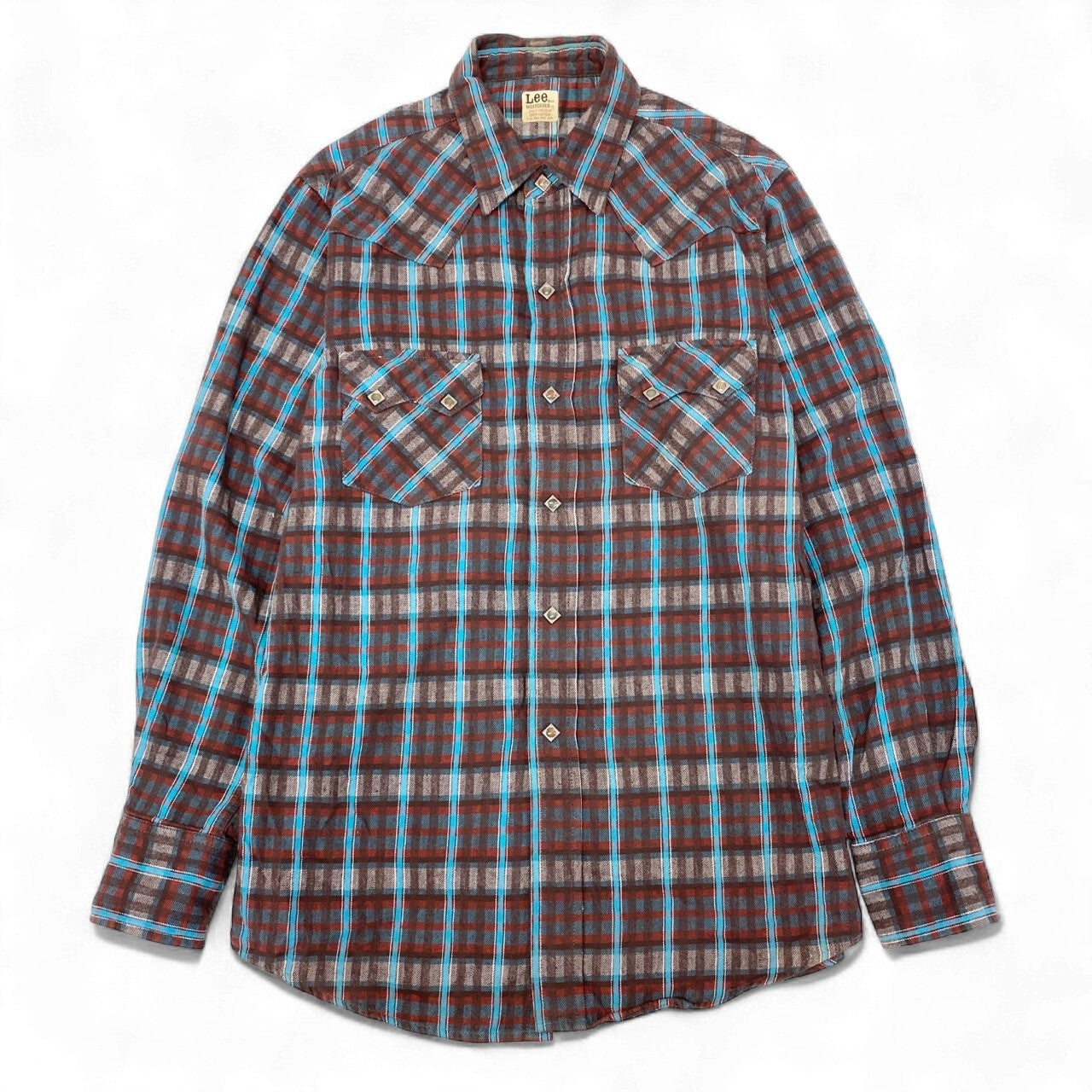 28k5 Lee リー WESTERNER チェックシャツ ウエスタンシャツ 長袖 メンズ 紳士服 M マルチカラー コットン100％o07t