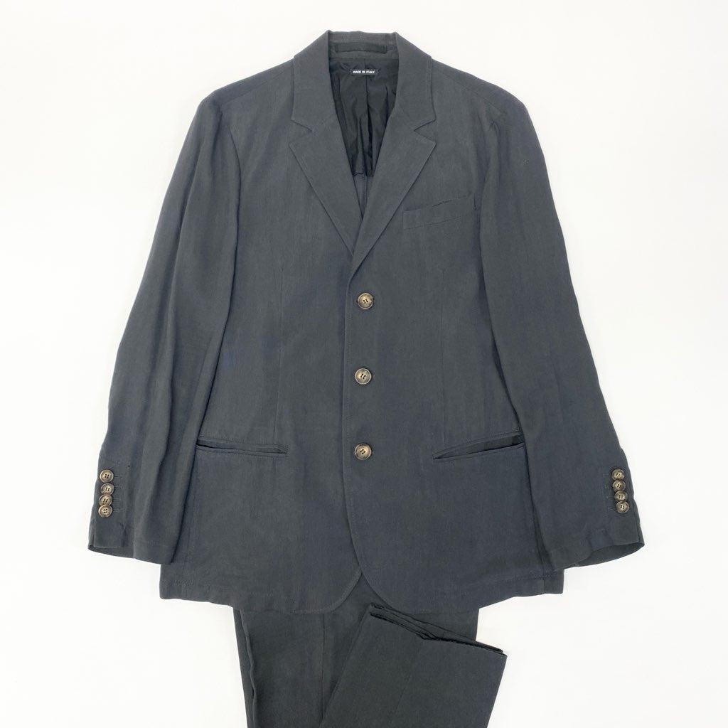 22l28 GIORGIO ARMANI ジョルジオアルマーニ スーツセットアップ テーラードジャケット スラックスパンツ 三釦 TSG52W 0S403 48サイズ グレー メンズ 男性用o07t