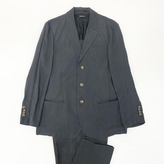 22l28 GIORGIO ARMANI ジョルジオアルマーニ スーツセットアップ テーラードジャケット スラックスパンツ 三釦 TSG52W 0S403 48サイズ グレー メンズ 男性用o07t