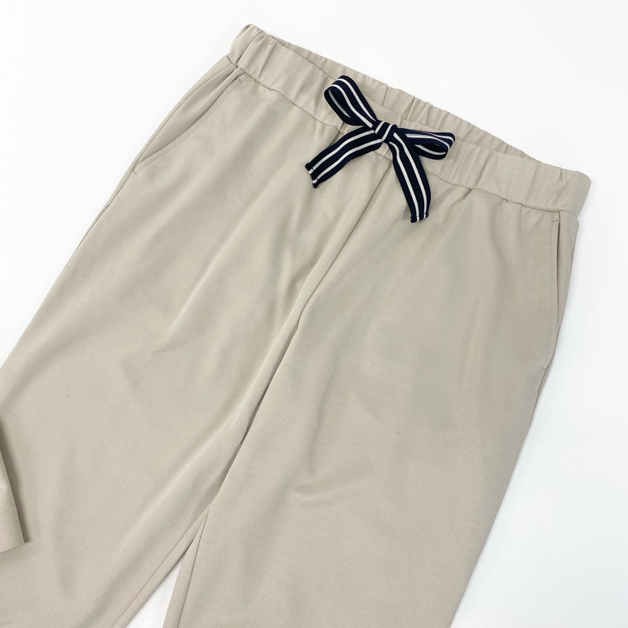 23i17 PS Paul Smith ポールスミス セットアップ ノーカラージャケット イージーパンツ ボトムス 大きいサイズ 42 XLサイズ相当 ベージュ レディースk02i
