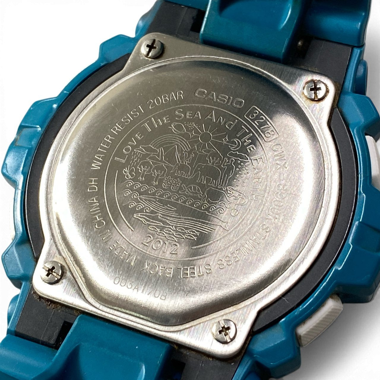 c23 CASIO G-SHOCK カシオ Gショック GWX-8900K グリーン系 腕時計 イルカ　クジラ メンズ デジタル電波時計k02i