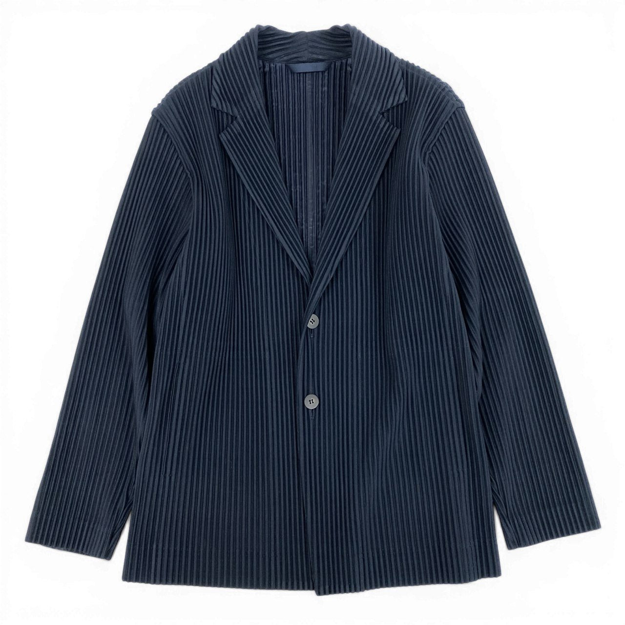 Md6 HOMME PLISSE オムプリッセ プリーツジャケット テーラードジャケット サイズ1 ネイビー メンズk02i