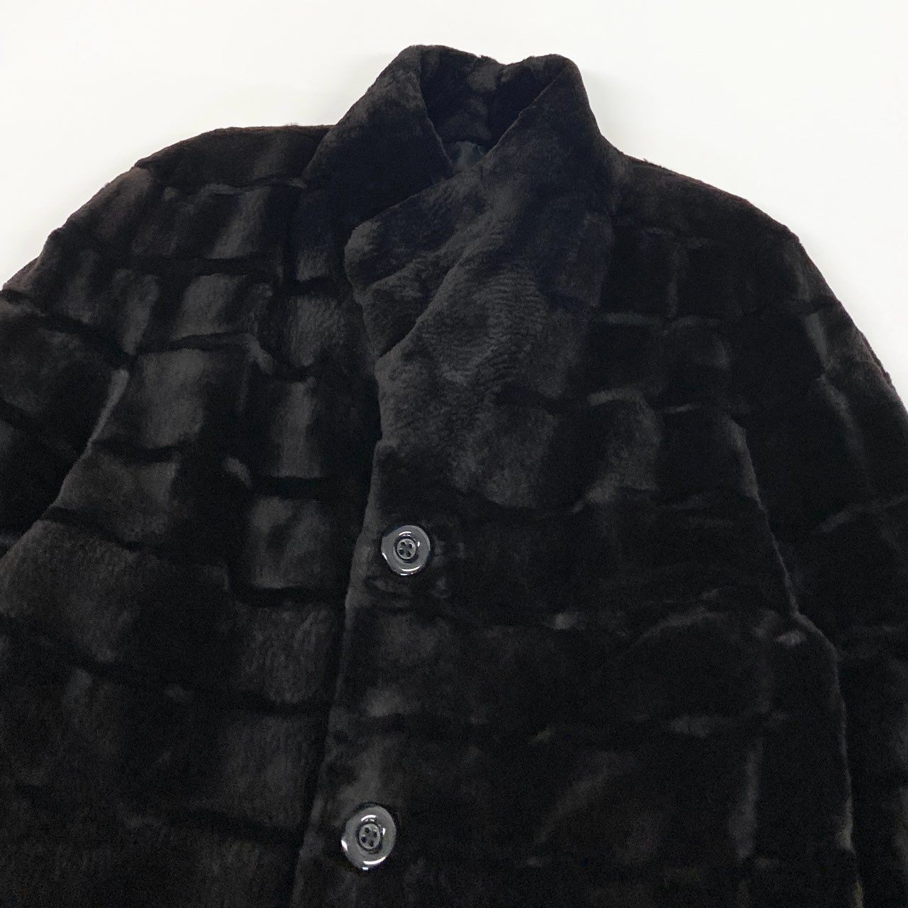 14a15 《美品》 シェアードミンク リバーシブルコート サイズF Black 本毛皮 Reversible Mink Fur Coatt18r