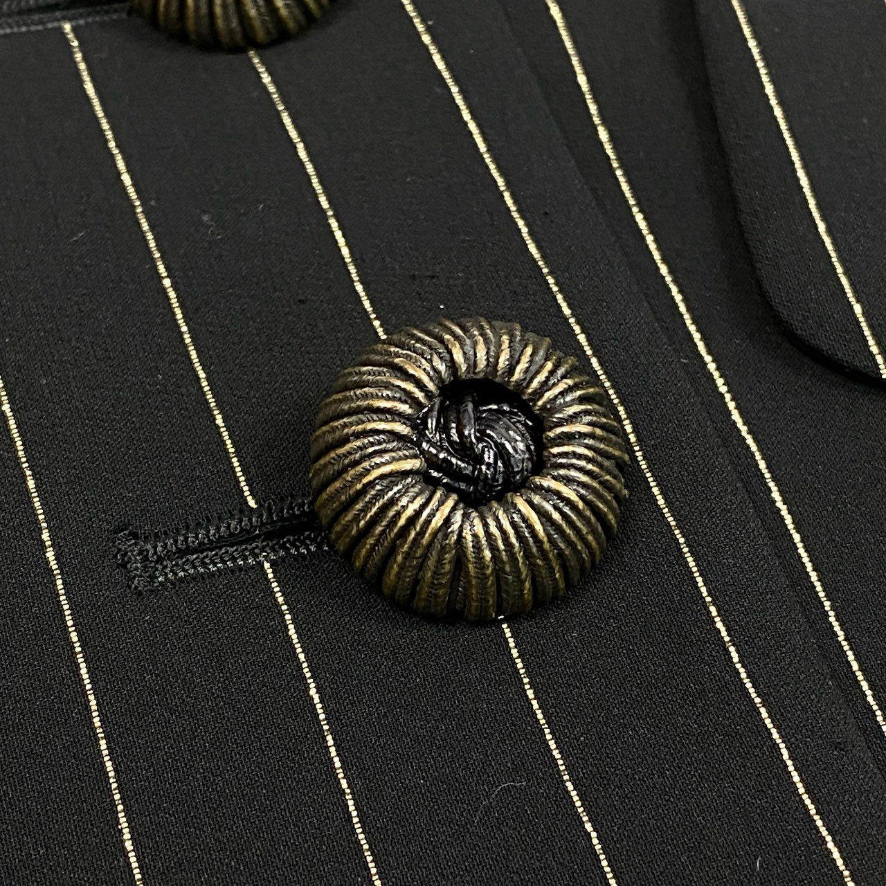 59L15 Vintage Christian Dior クリスチャンディオール ヴィンテージ オールド ダブルブレスト スカートスーツ セットアップ 装飾ボタン ジャケット 11 スカート 9 レディースu02t