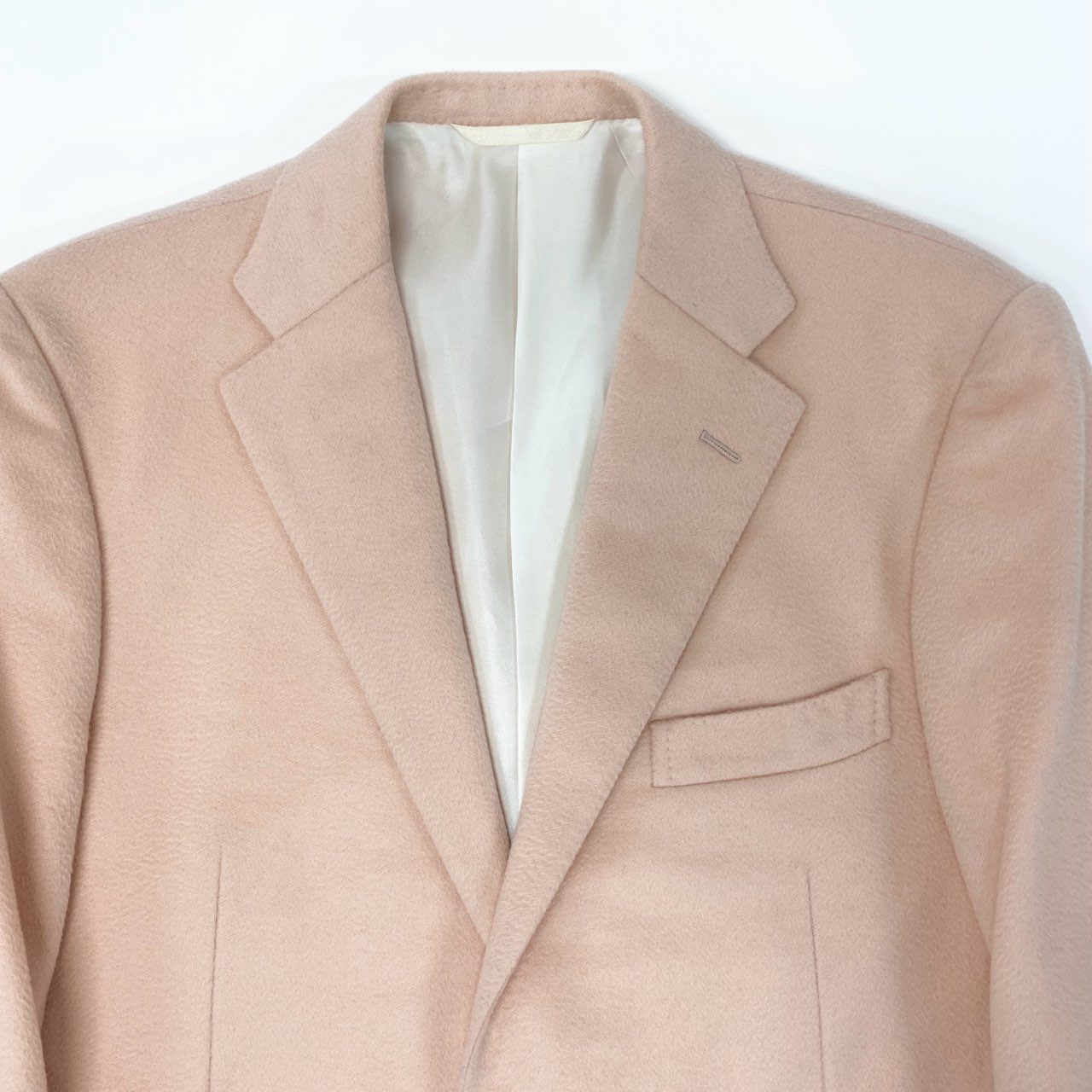 66l1 mila schon ミラショーン カシミヤジャケット テーラードジャケット シングル 2B メンズ 紳士服 48 ピンク カシミア100％u02t
